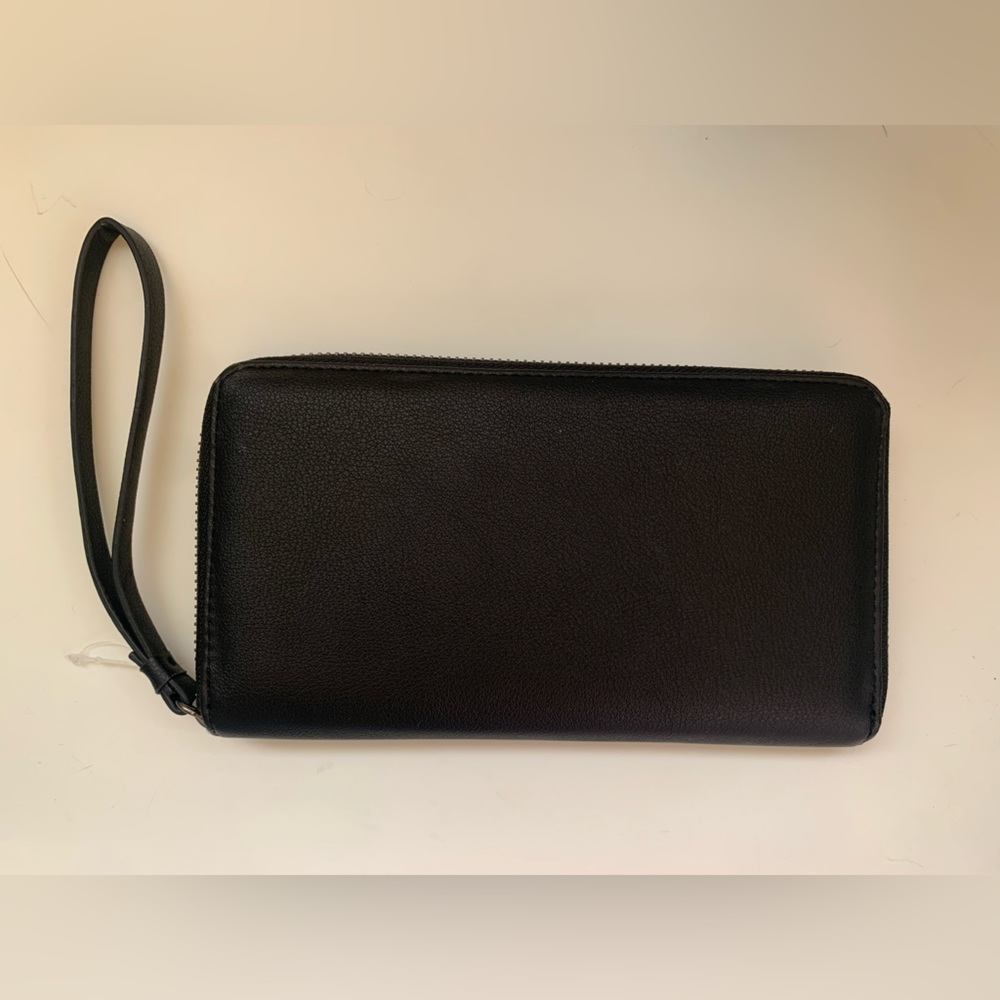 Black Clutch Wallet .